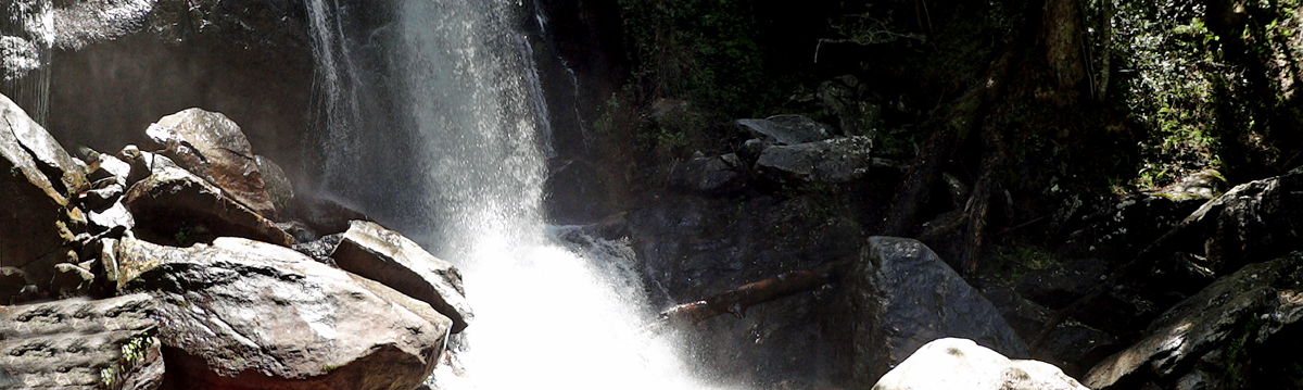 a panorama of High Shoals Falls