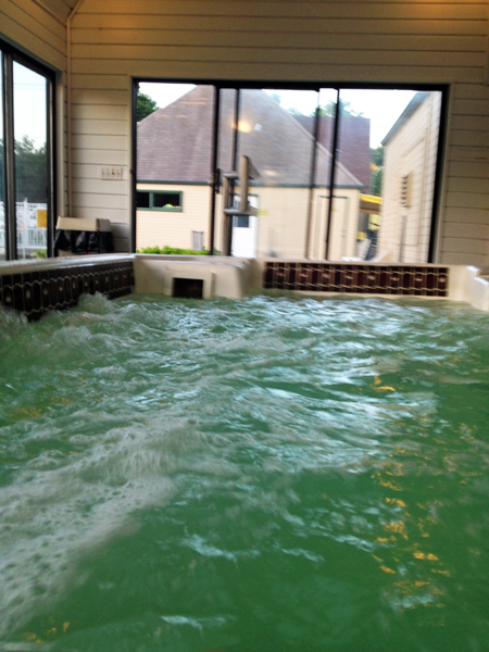 the indoor hot tub