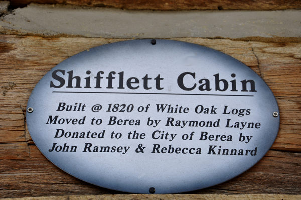 sign telling about the Shifflett Cabin