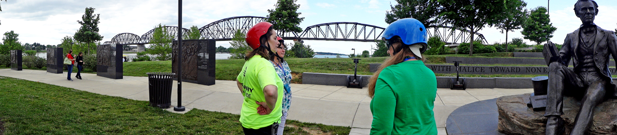 Karen Duquette at the Lincoln Memorial in Louisville