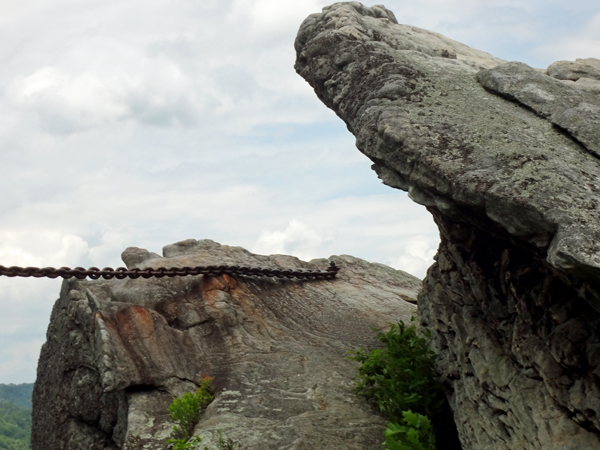 close-up of Chained Rock