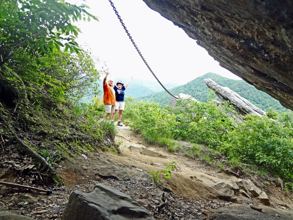 The two RV Gypsies under the Chain of Chained Rock