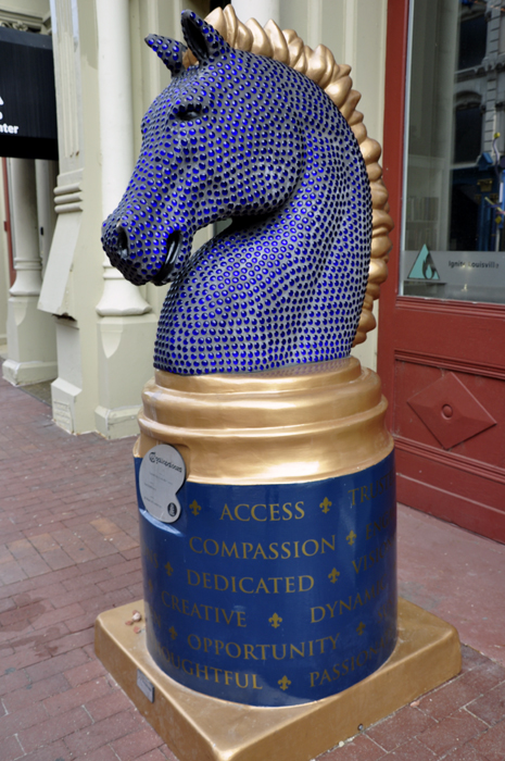 Horse Head stateue on Main Street in Louisville, KY