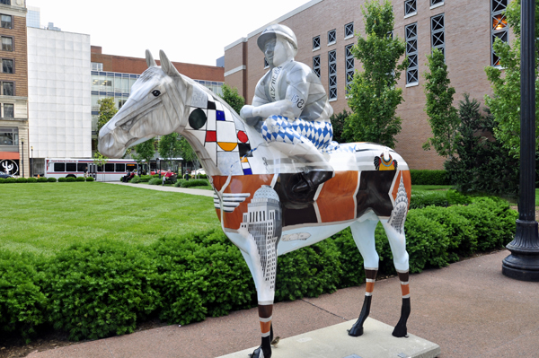 horse and jockey statue