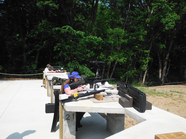 Karen Duquette at the target range