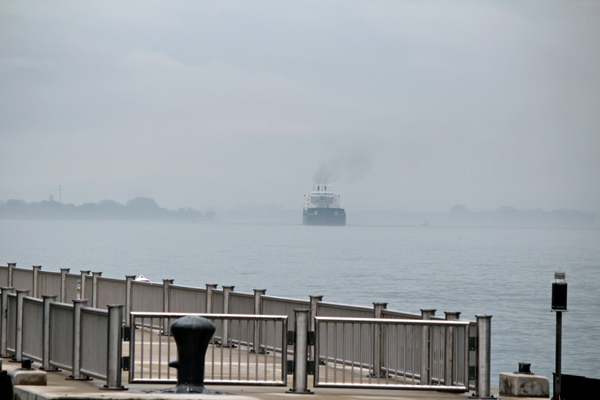 a barge in Port Detroit