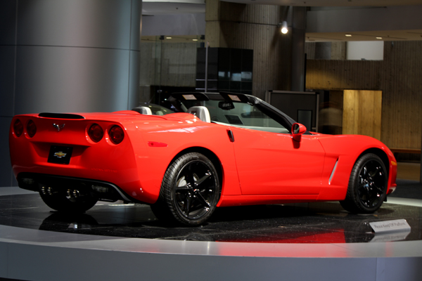 fancy car inside the GM Building