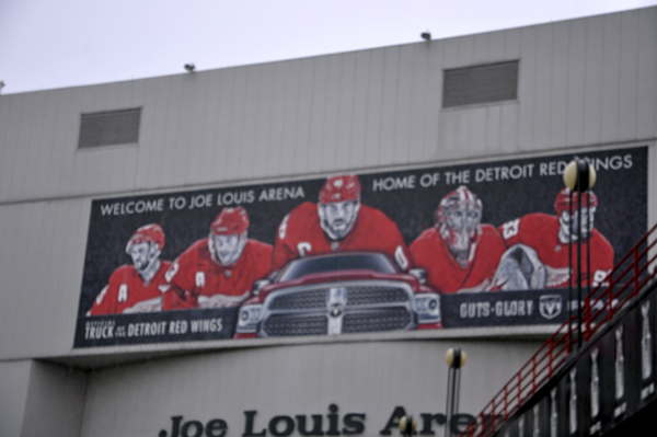 The outside of the Joe Louis Arena