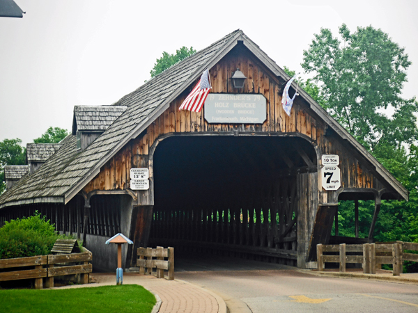 Zehnder's Holz wooden bridge in Frankenmuth, Michigan