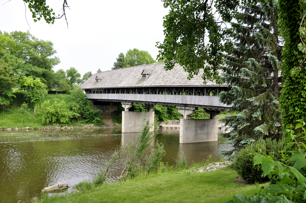 Zehnder's Holz wooden bridge in Frankenmuth, Michigan