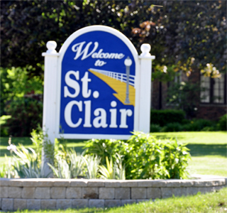 Welcome to St. Clair sign