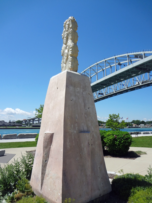 a monument with faces in Canada