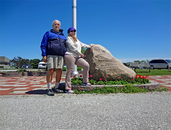 The two RV Gypsies at the International Flag Plaza 