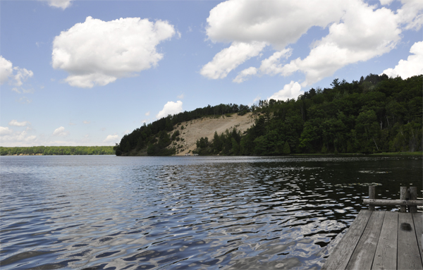 sand bluff on the Au Sable River