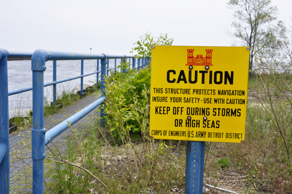 sign at Au Sable Harbor Pier