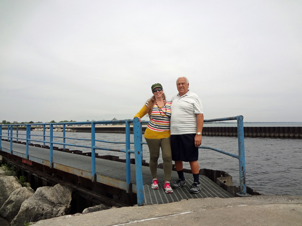 the two RV Gypsies on Au Sable Harbor Pier