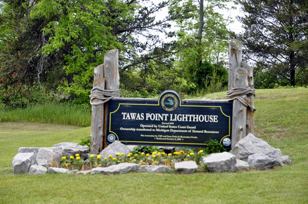 Tawas Point Lighthouse sign