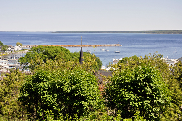 view from the steep hill 