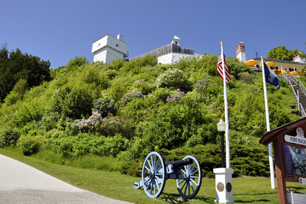 looking up the hill