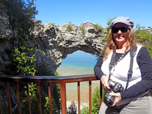 Karen Duquette at The Arch Rock 