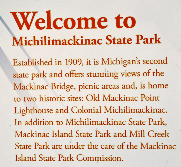 welcome to Michilimackinac State Park