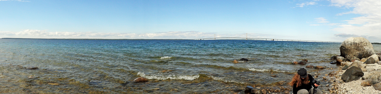 Karen Duquette at Lake Michigan