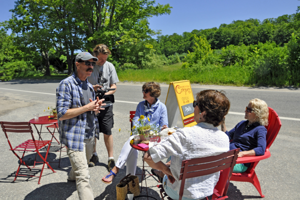 Tom Daldin filming in Good Hart for a PBS TV Special 