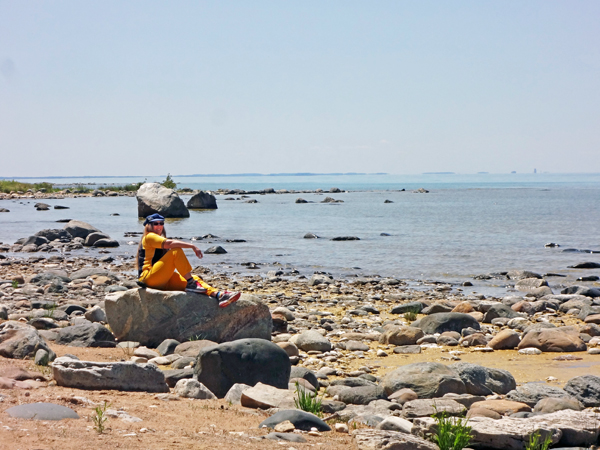 Karen Duquette at Lake Michigan