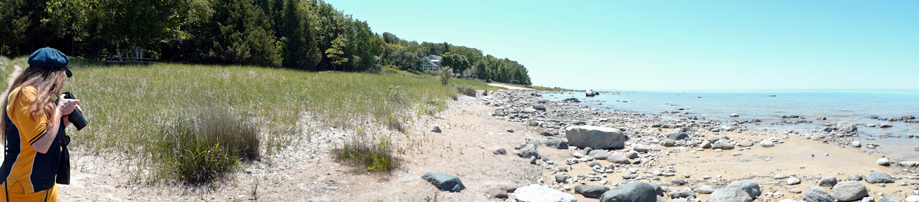 Karen Duquette at Lake Michigan