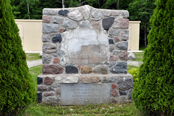 monument in memory of Dr Perry E. Doolittle - Father of Trans Canada Highway 1964"