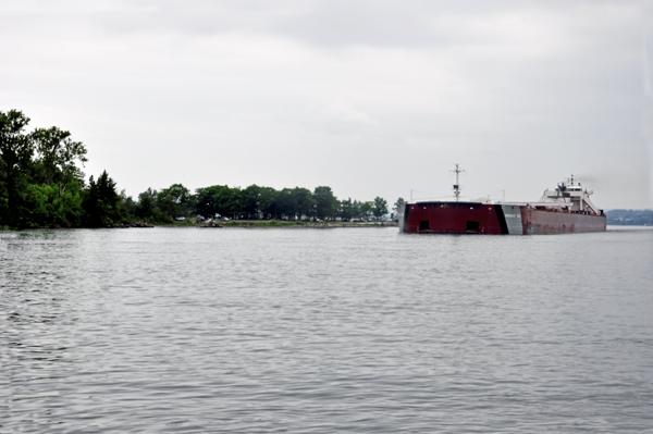 A large passing ship Presque Isle