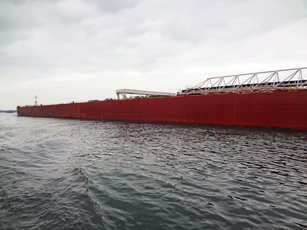 A large passing ship Presque Isle