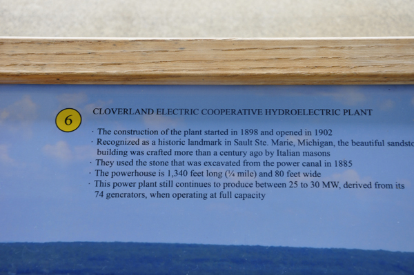 sign about the Hydroelectric plant