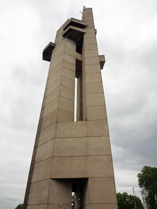 the 210-foot tall Tower of History