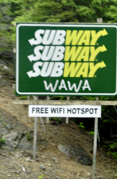 Wawa Subway sign