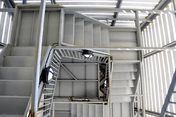 The stairs inside the Terrace Bay Lighthouse