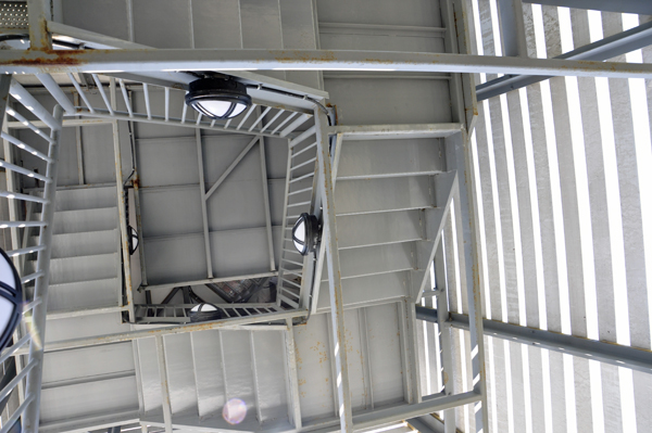 The stairs inside the Terrace Bay Lighthouse