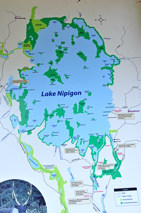 mape of Lake Nipigon 
