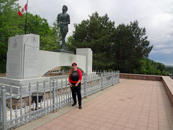 Karen Duquette at The Terry Fox Monument