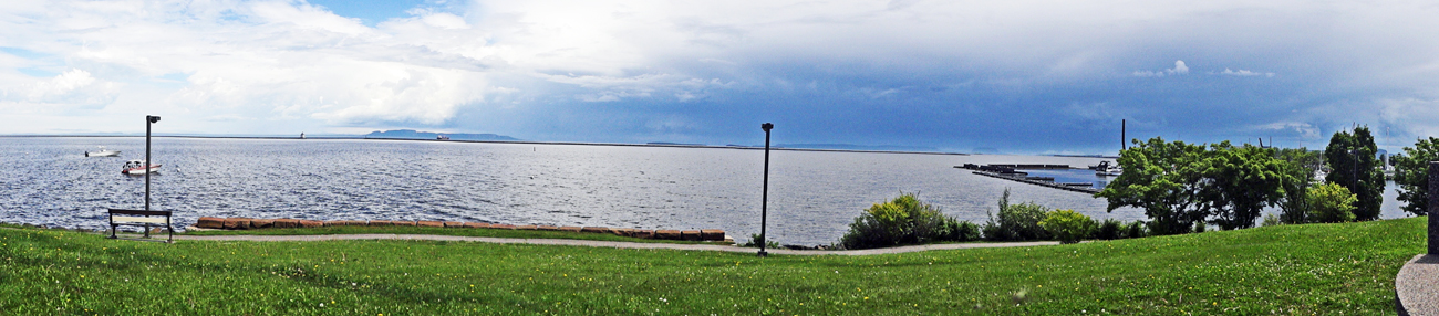 A panorama view of The Sleeping Giant