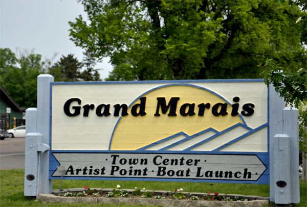 Grand Marais sign