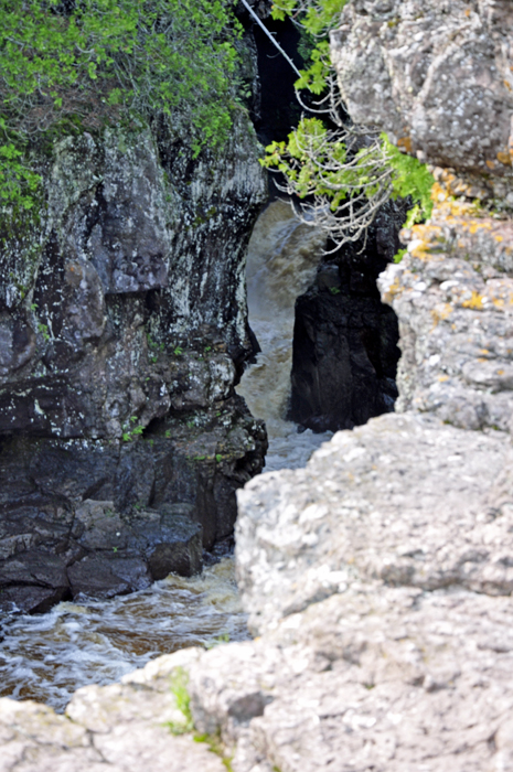 raging water in a gorge