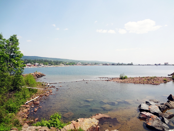 photo taken from the back of Grand Marais RV Park