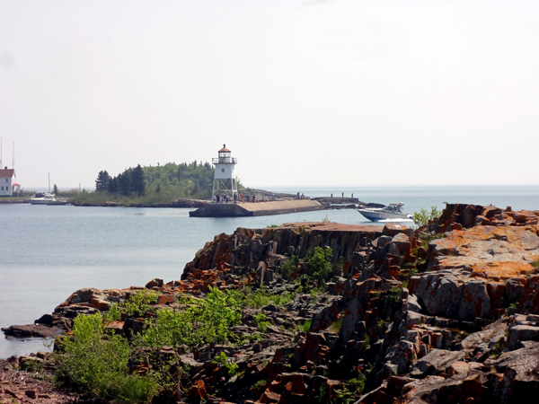 photo of the lighthouse taken from the back of the park