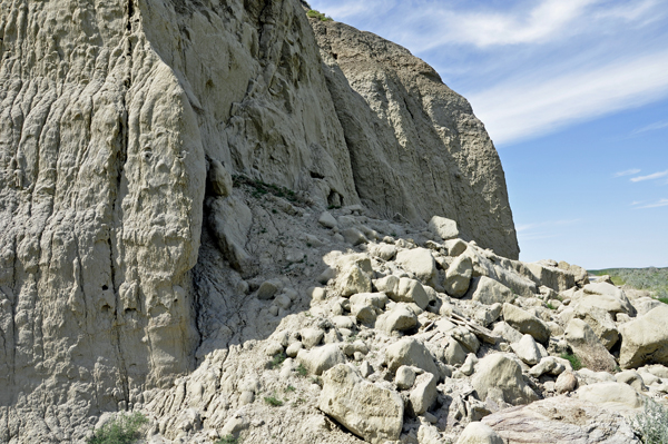 land slide at Castle Butte