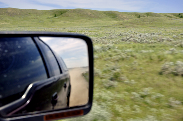 the truck kicks up a lot of dust 