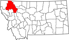map of Montana showing location of Hungry Horse