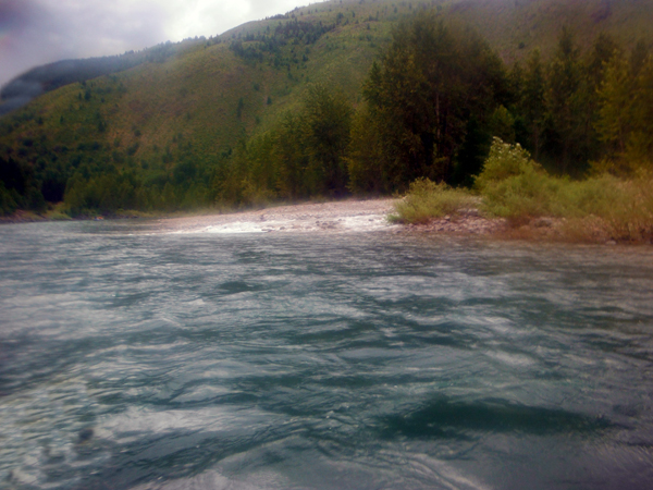 the river rapids