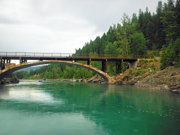 nearing the bridge and the end of rafting