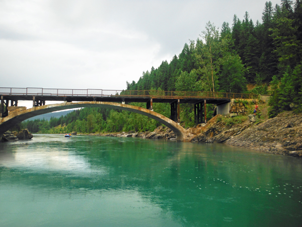 nearing the bridge and the end of rafting